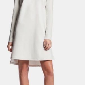 James Perse Polar Fleece Dress in Talc Off White Mock Neck Sz 0 NEW WITH TAGS